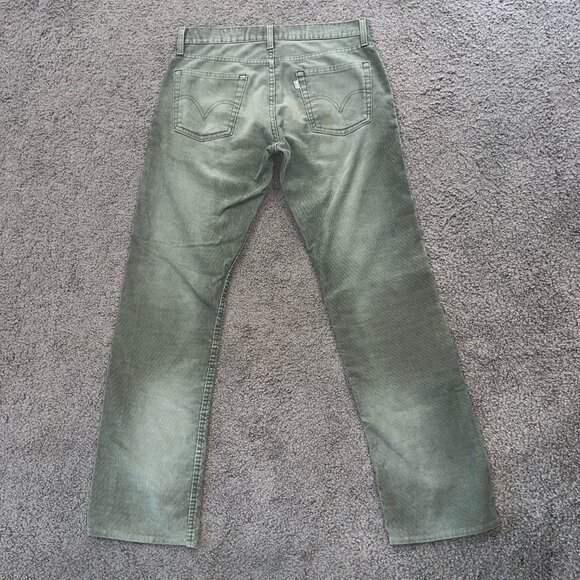 LEVI'S 514 Slim Straight Fit Green Corduroy in Sz. 32"x34" - 5 Pocket design EUC - Picture 4 of 12